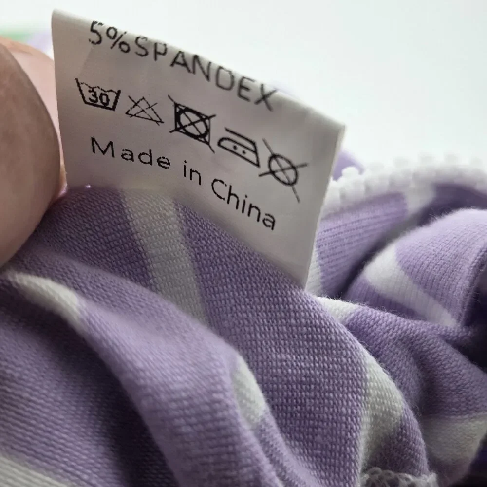 Kuoser Dog Surgical Recovery Suit Size XS Purple White Striped